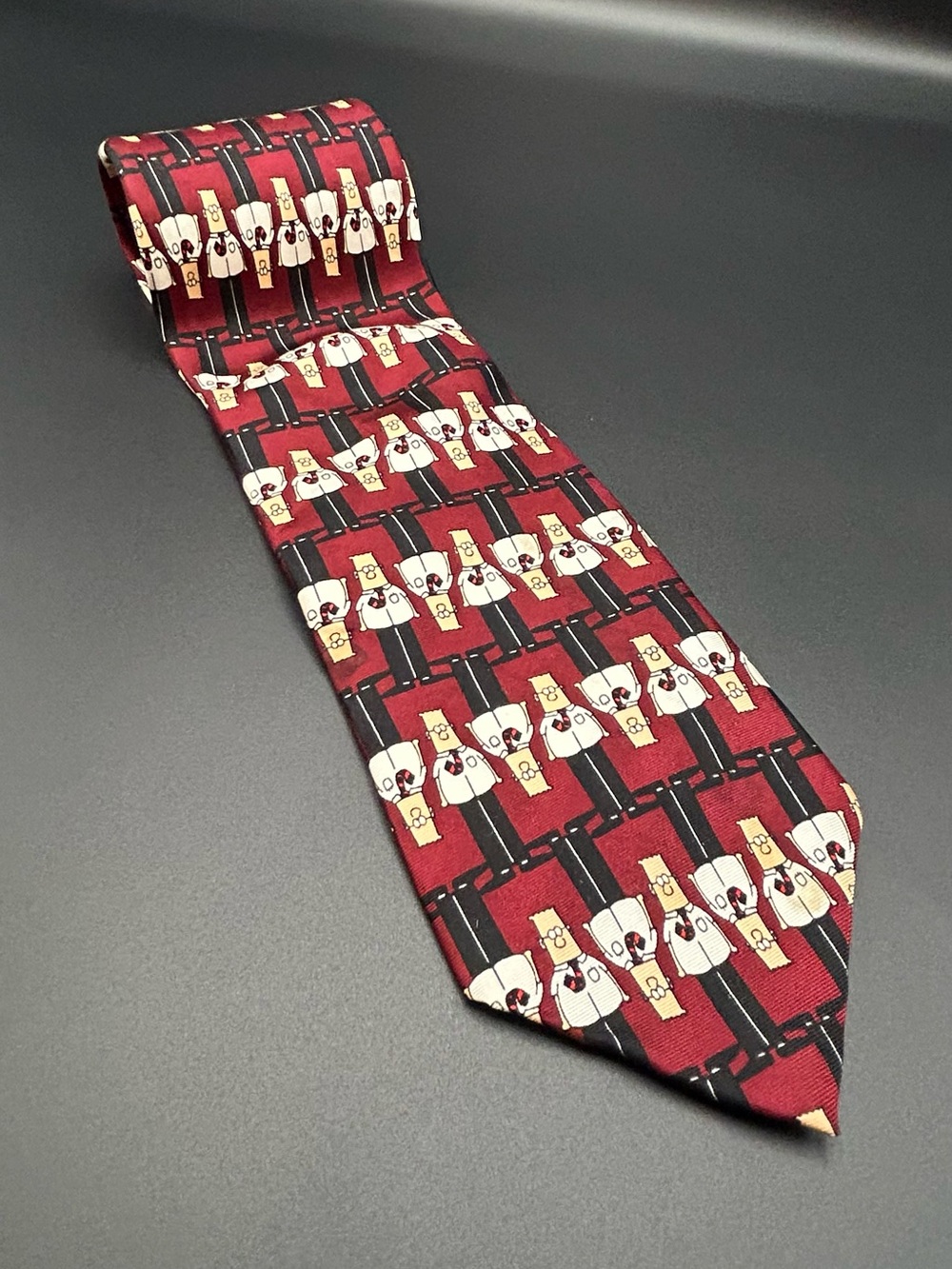 Dilbert Softwear Men's Necktie Dilbert Updated Trad 100% Silk Made in USA NWOT